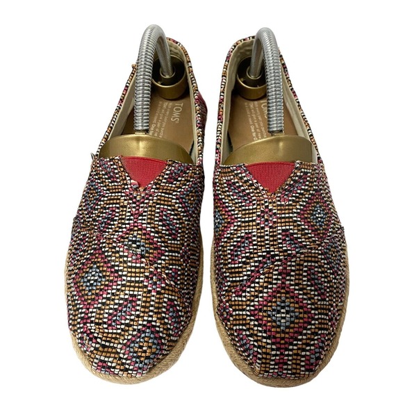 Toms Shoes Women's Size 8.5 woven design Tomsalparh Multicolor - Picture 3 of 8